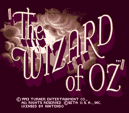 Wizard of Oz, The (USA) Title Screen